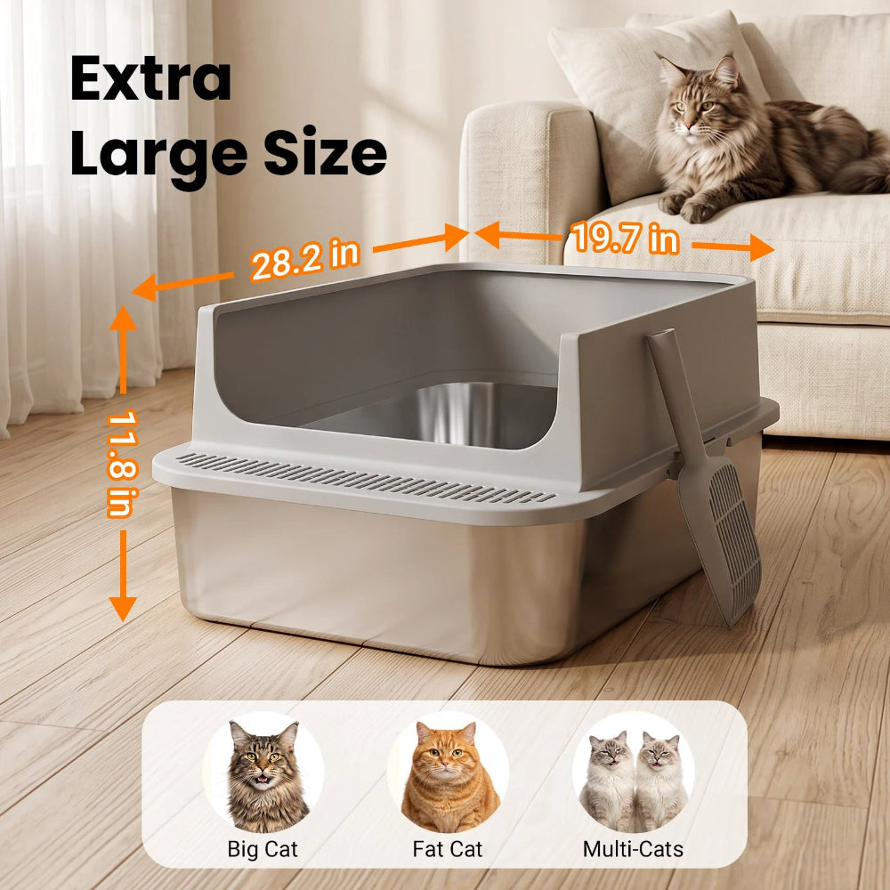28.2 inch extra large cat litter box size for large cats